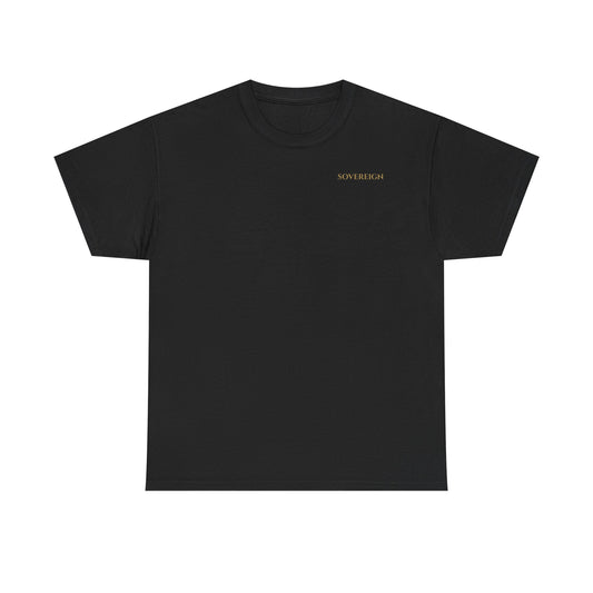Sovereign Minimalist Logo Tee — Black Crewneck T-Shirt