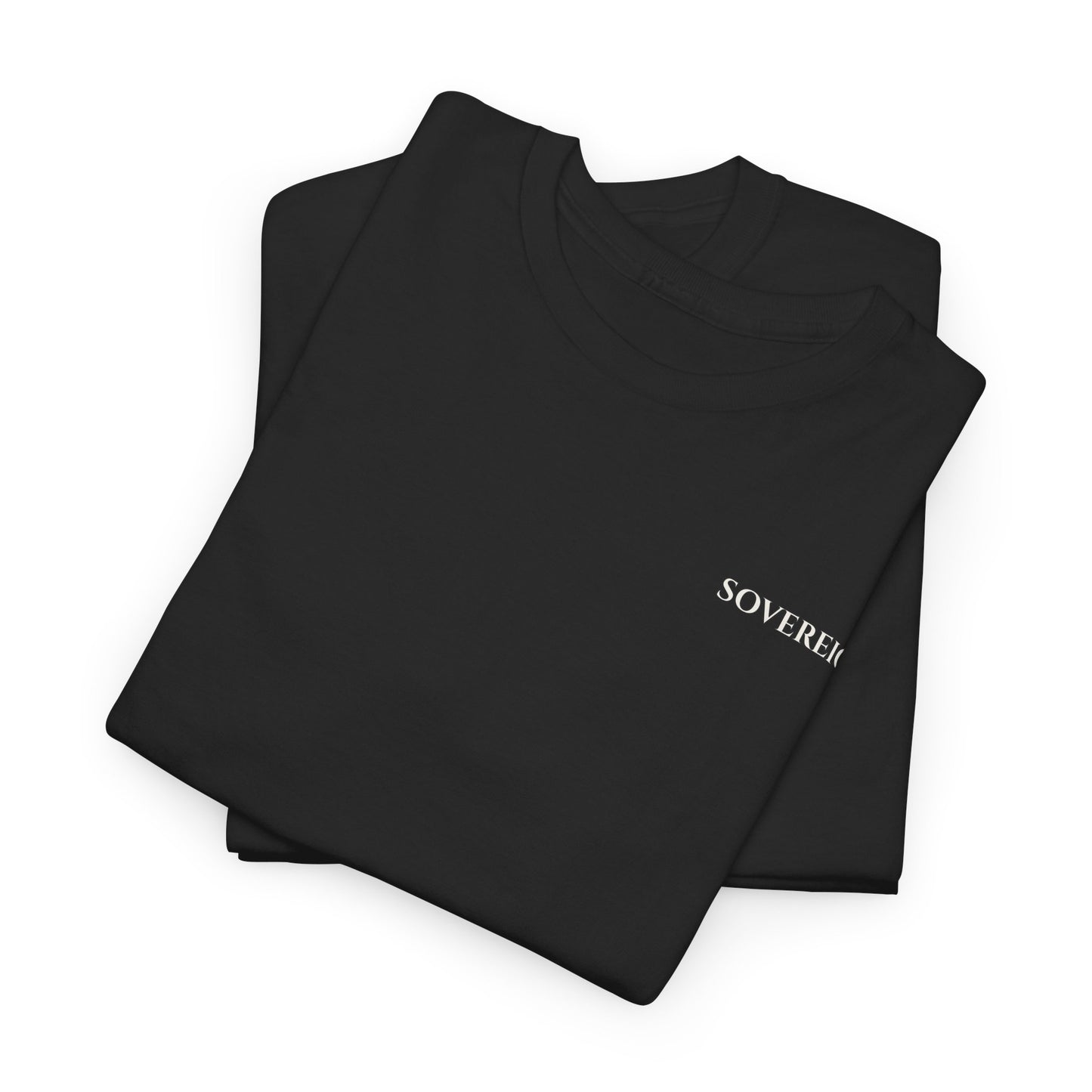 Sovereign Minimalist Logo Tee — Black Crewneck T-Shirt