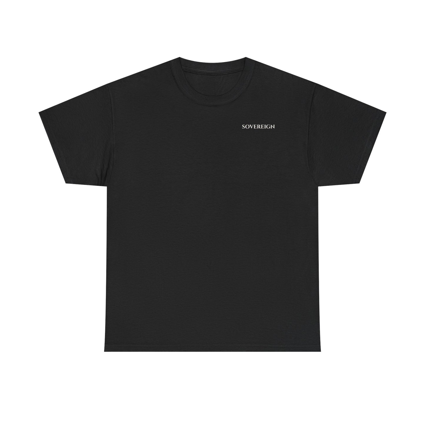 Sovereign Minimalist Logo Tee — Black Crewneck T-Shirt