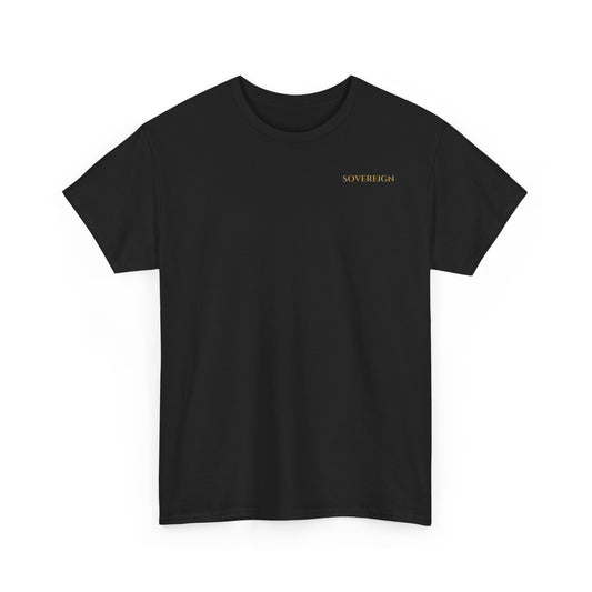 Sovereign Minimalist Logo Tee — Black Crewneck T-Shirt